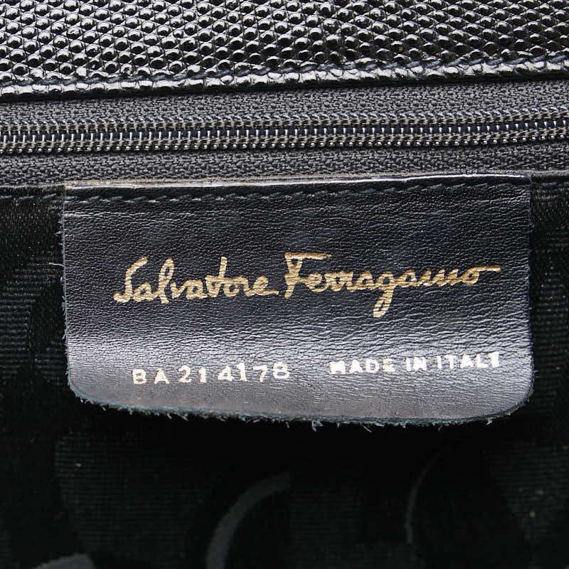 Salvatore Ferragamo Vara Ribbon Leather Handbag in Very Good Condition