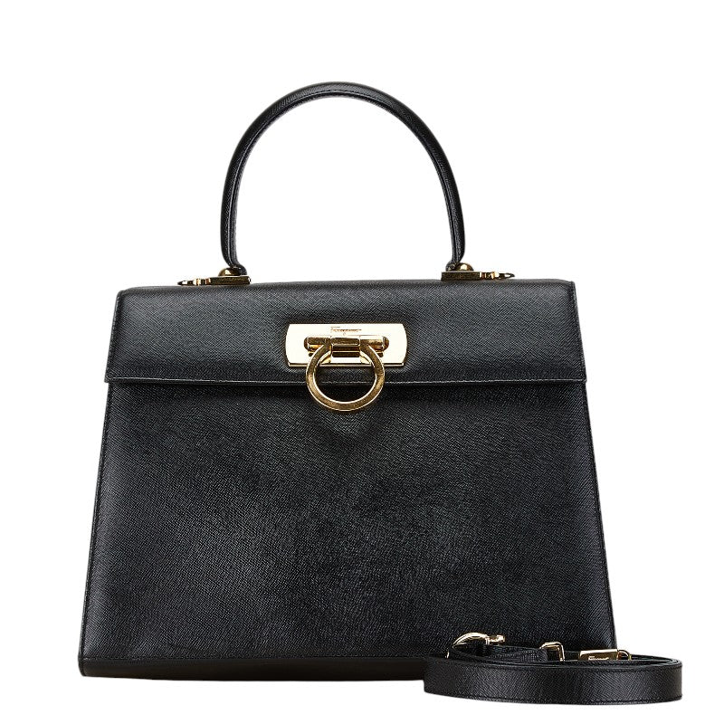 Salvatore Ferragamo Leather Gancini 2WAY Handbag