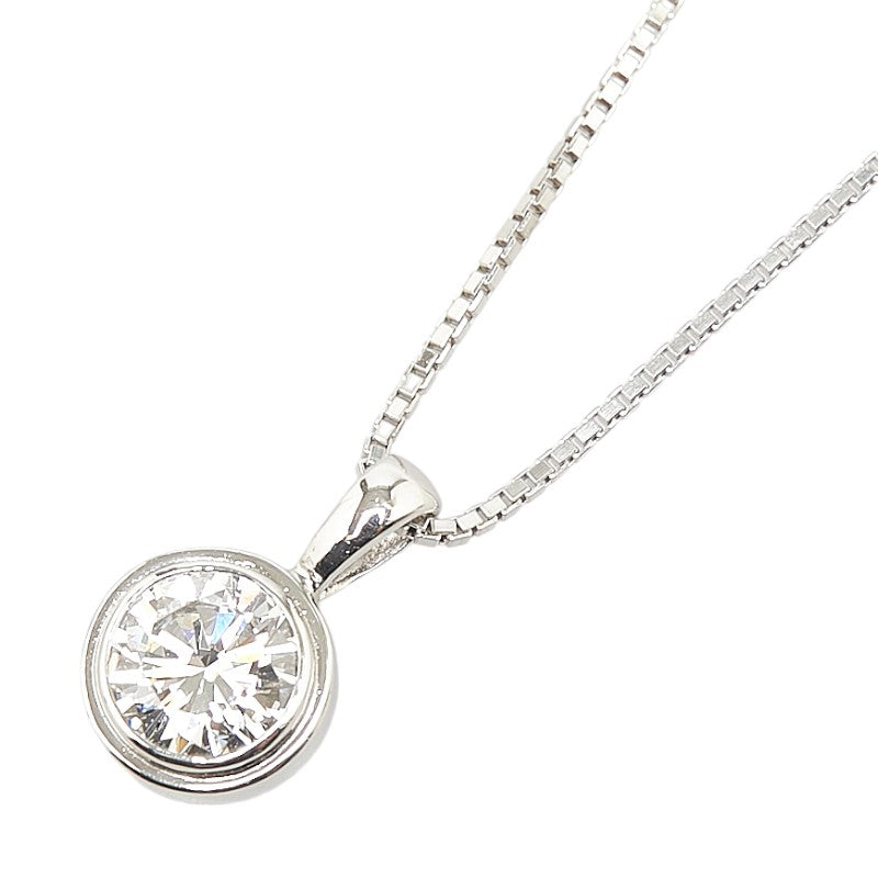 Platinum Pt900 Pt850 Diamond 1.21ct Pendant Necklace