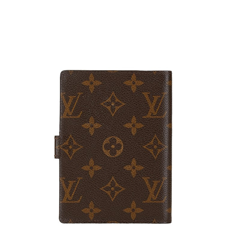 Louis Vuitton Monogram Agenda PM Notebook Cover R20005 Brown PVC Leather in Very Good Condition