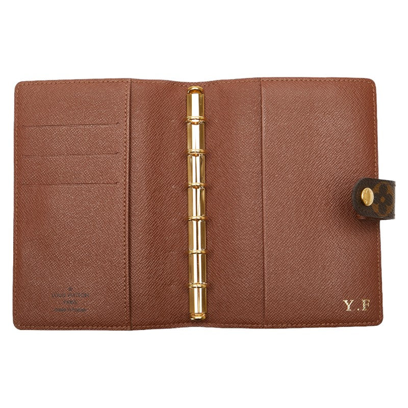 Louis Vuitton Monogram Agenda PM Notebook Cover R20005 Brown PVC Leather in Very Good Condition