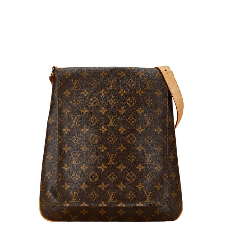 Louis Vuitton Monogram Musette Shoulder Bag M51256 Brown PVC Leather