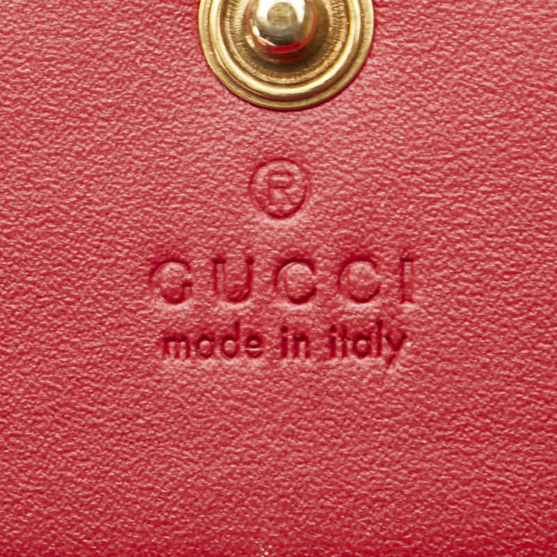 Gucci GG Supreme Cherry Compact Wallet 476050 in Very Good Condition