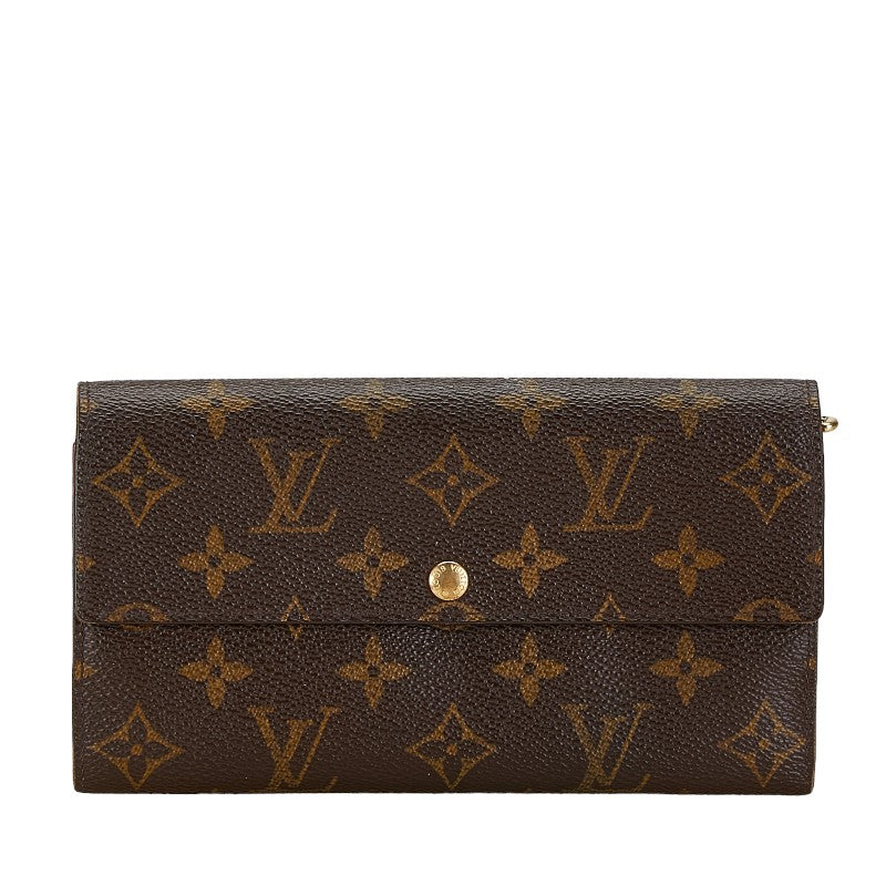 Louis Vuitton Monogram Sarah Wallet M61726 Brown PVC Leather in Very Good Condition