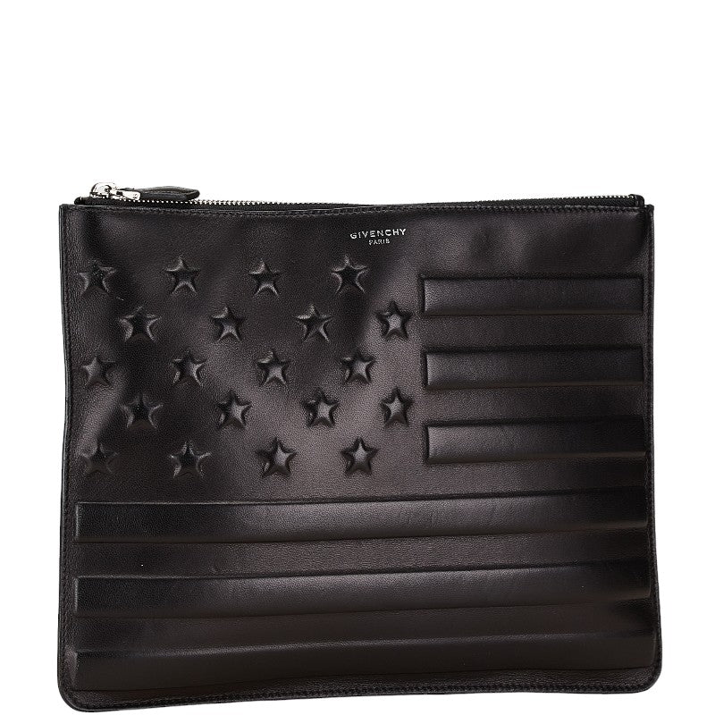 Givenchy Leather Star Flag Motif Clutch Bag in Great Condition