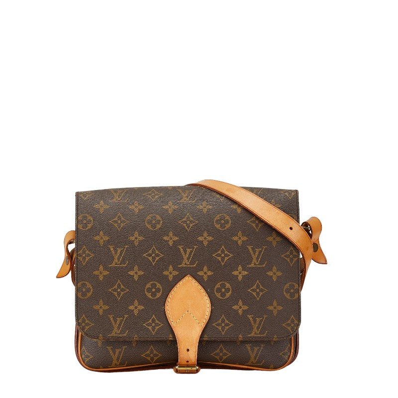 Louis Vuitton Monogram Cartouchiere GM Shoulder Bag M51252 Brown PVC Leather in Very Good Condition