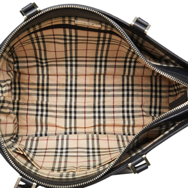 Burberry Nova Check Leather Handbag