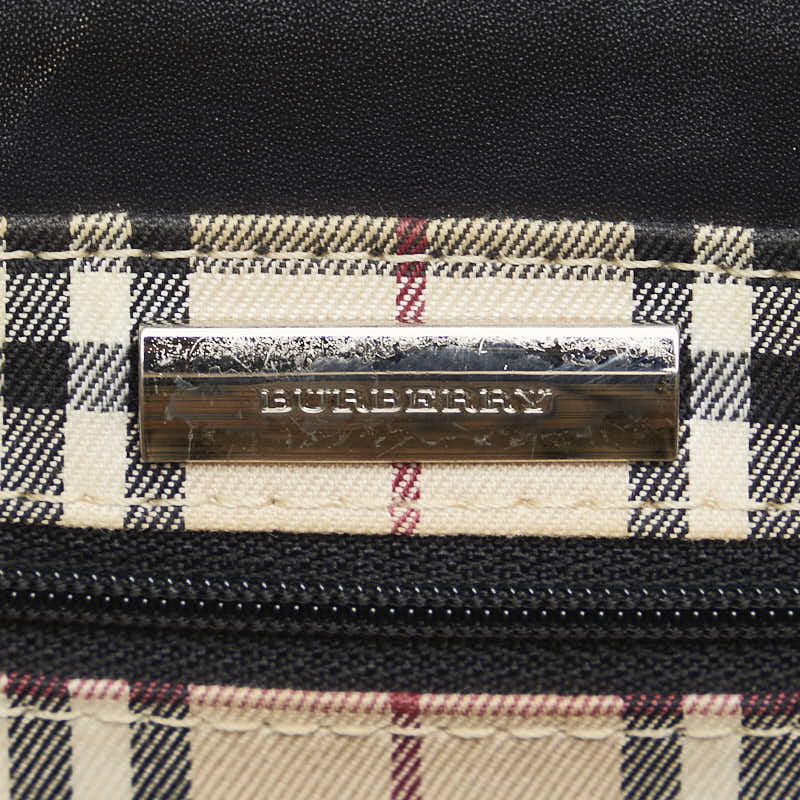 Burberry Nova Check Leather Handbag