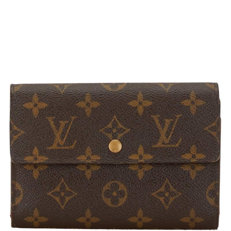 Louis Vuitton Monogram Long Wallet M61202 Brown PVC Leather in Good Condition