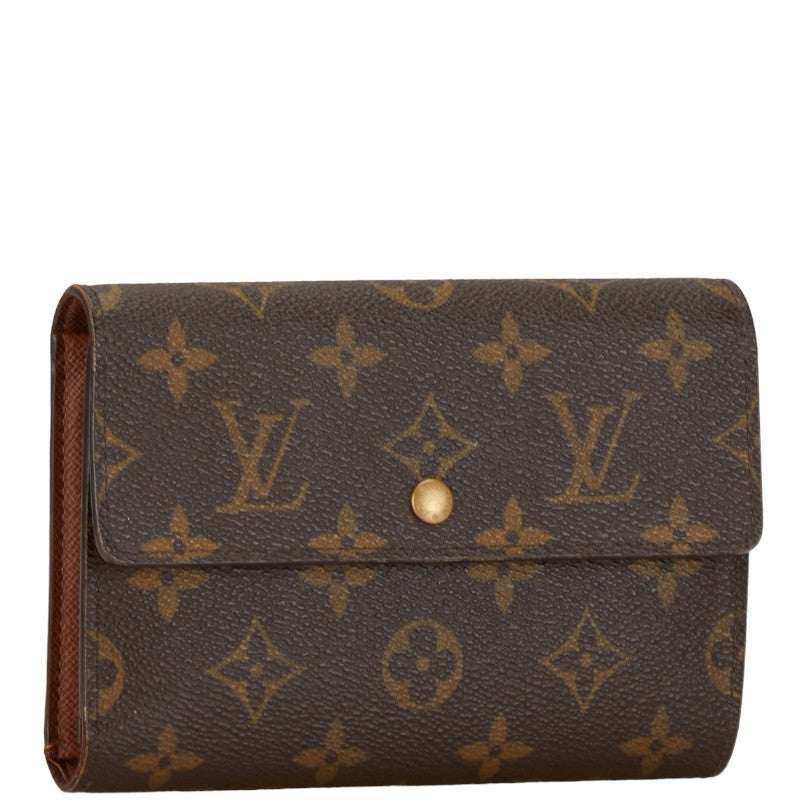 Louis Vuitton Monogram Long Wallet M61202 Brown PVC Leather in Good Condition