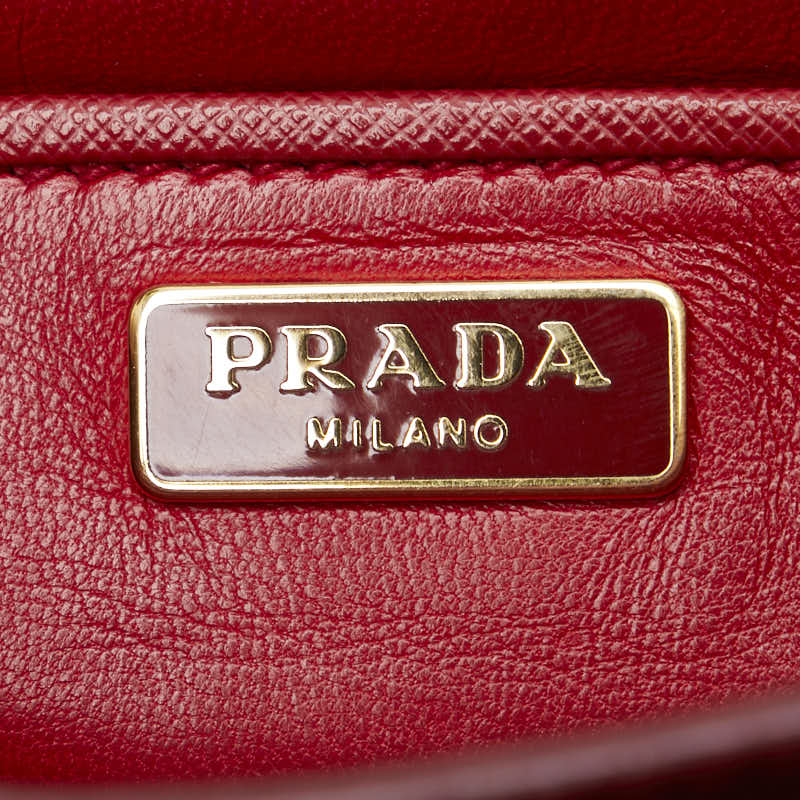 Prada Saffiano Lux Leather 2WAY Handbag Shoulder Bag in Very Good Condition