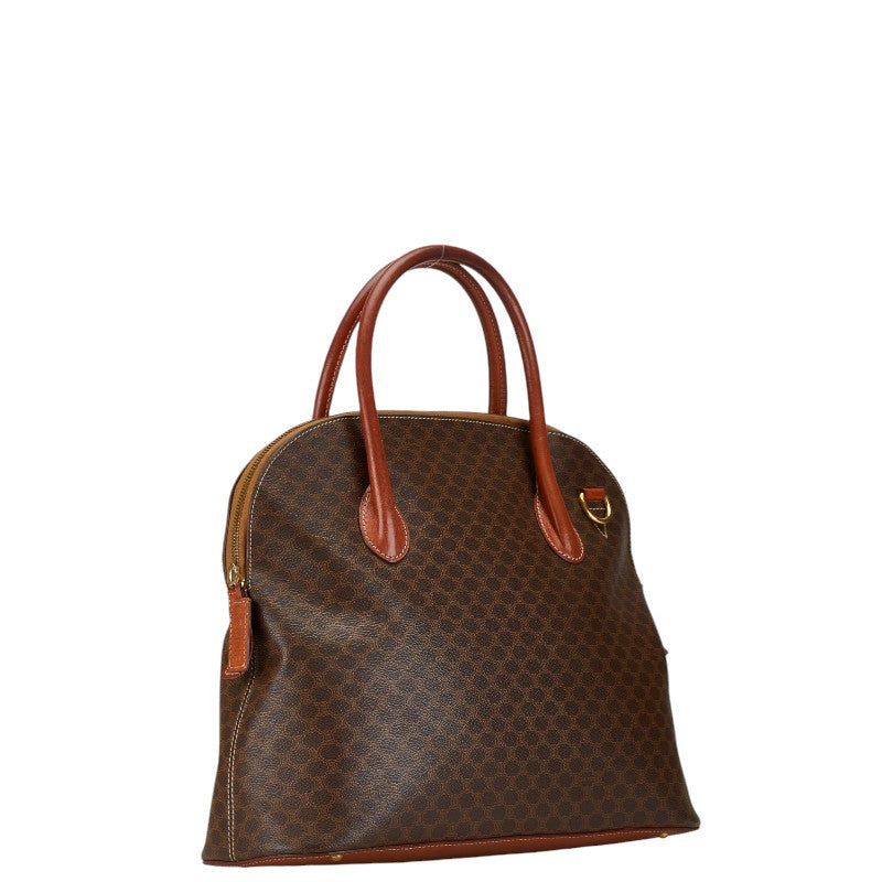 Celine Macadam 2WAY Boston Bag Brown PVC Leather