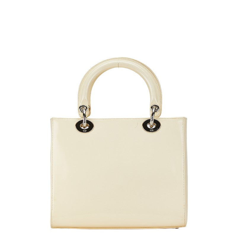 Dior Lady Dior 2WAY Handbag Beige Leather