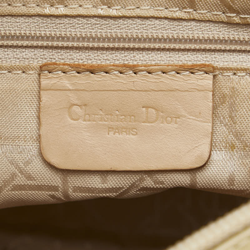 Dior Lady Dior 2WAY Handbag Beige Leather