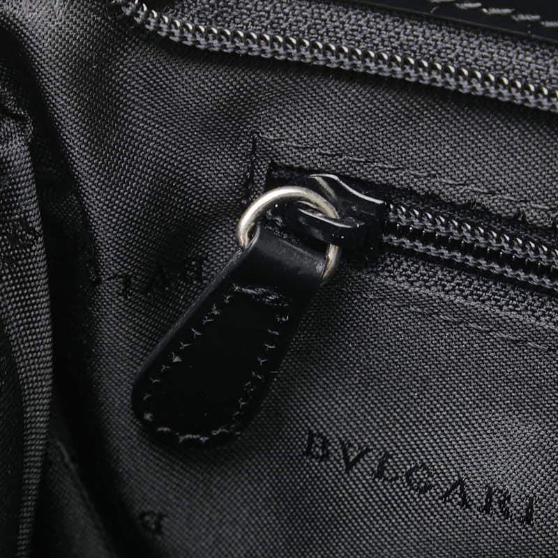 Bvlgari Canvas Leather Logo Mania Shoulder Bag in Very Good Condition