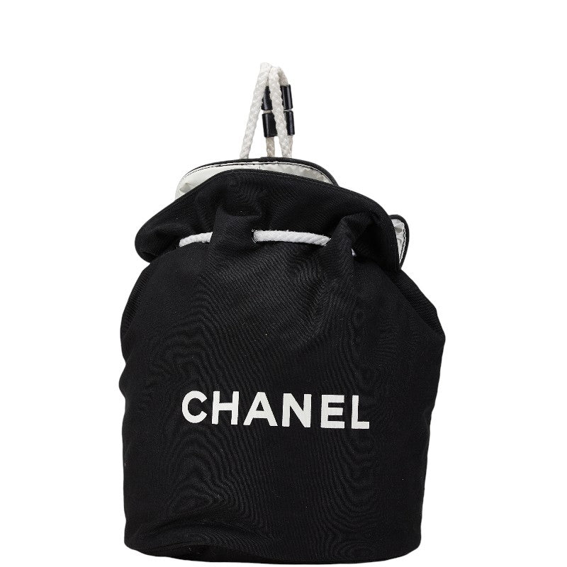 Chanel Canvas Logo Backpack in Very Good Condition