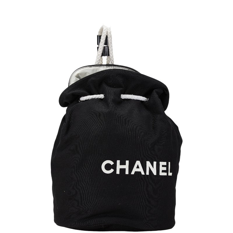 Chanel Canvas Logo Backpack in Very Good Condition