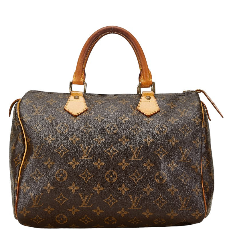 Louis Vuitton Monogram Speedy 30 Handbag M41526 Brown PVC Leather in Very Good Condition