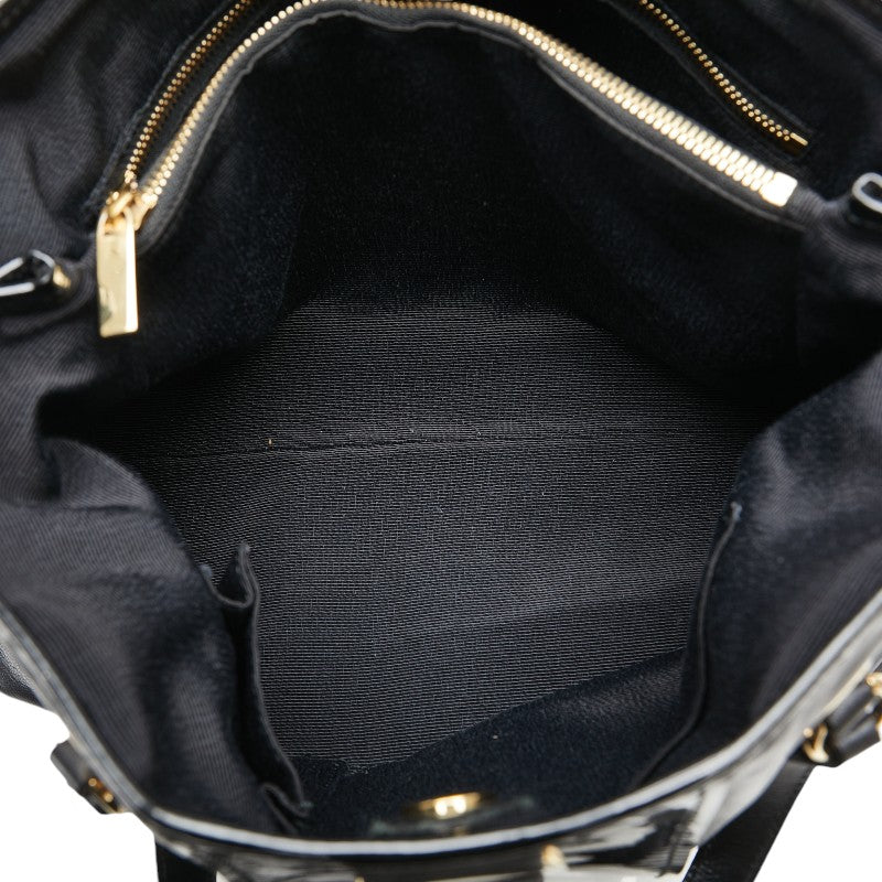 Salvatore Ferragamo Leather Tote Handbag Black