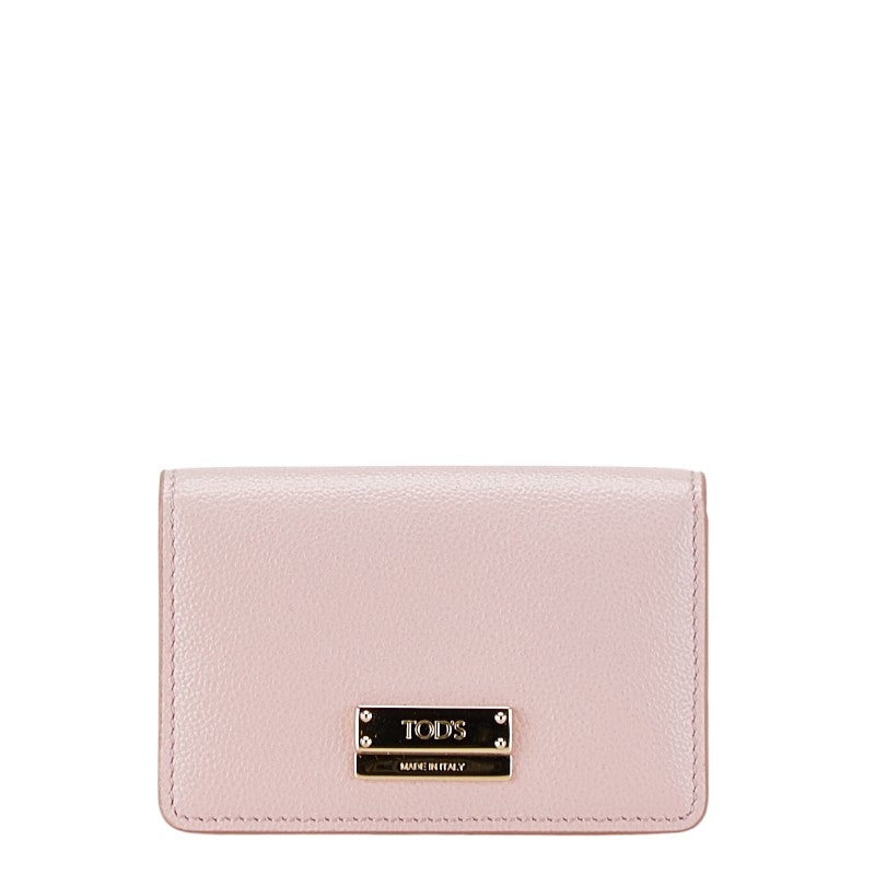 Tod's Pink Leather Compact Wallet