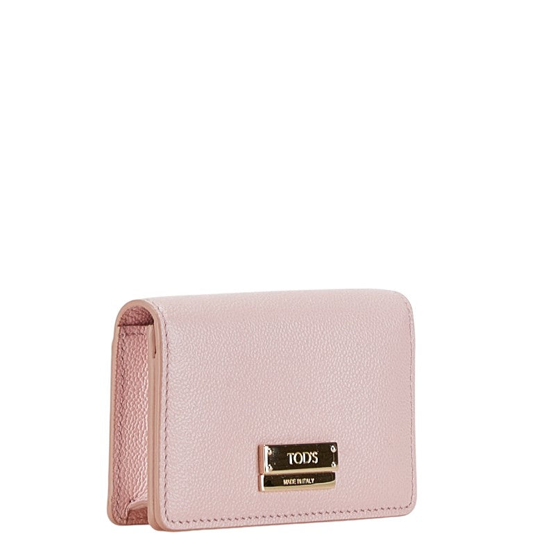 Tod's Pink Leather Compact Wallet