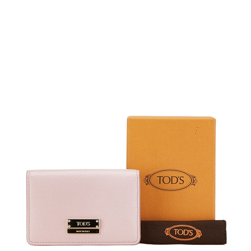 Tod's Pink Leather Compact Wallet