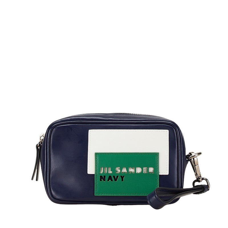 Jil Sander Leather Logo Pouch Clutch