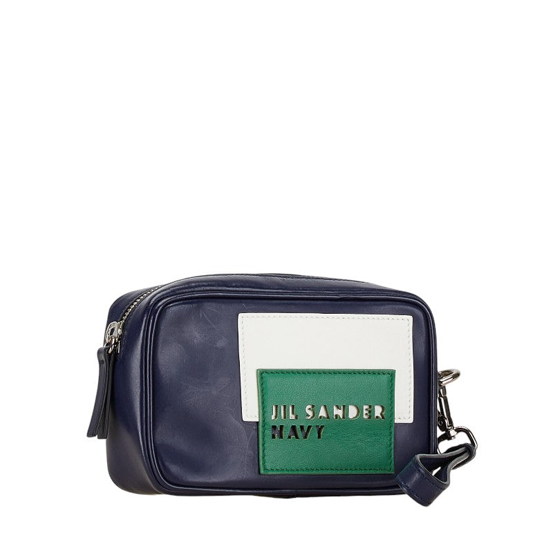 Jil Sander Leather Logo Pouch Clutch