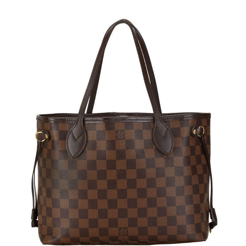 Louis Vuitton Damier Neverfull PM Tote Bag N51109 Brown PVC Leather