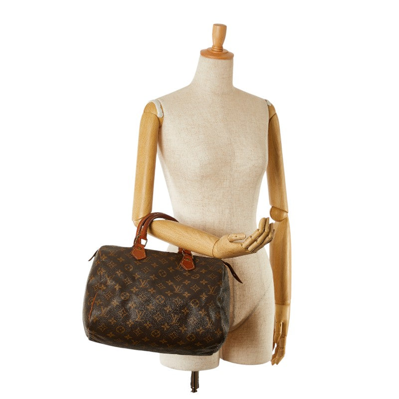 Louis Vuitton Monogram Speedy 30 Handbag M41526 Brown PVC Leather in Very Good Condition