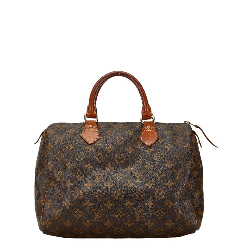 Louis Vuitton Monogram Speedy 30 Handbag M41526 Brown PVC Leather in Very Good Condition