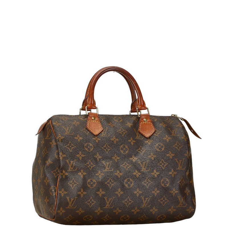 Louis Vuitton Monogram Speedy 30 Handbag M41526 Brown PVC Leather in Very Good Condition