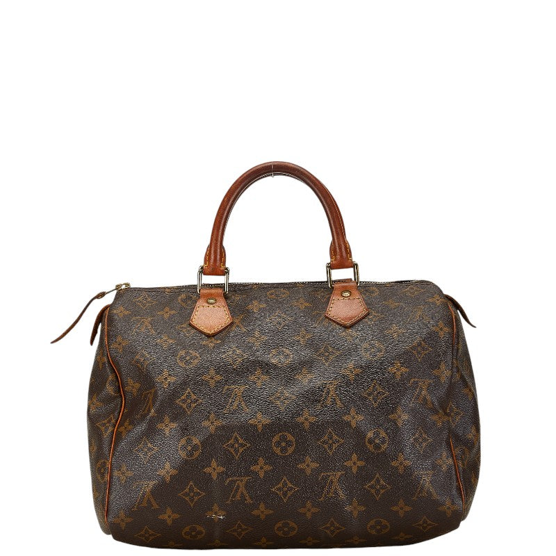 Louis Vuitton Monogram Speedy 30 Handbag M41526 Brown PVC Leather in Very Good Condition