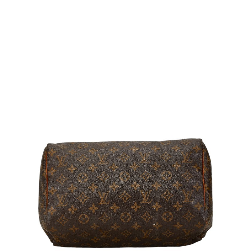 Louis Vuitton Monogram Speedy 30 Handbag M41526 Brown PVC Leather in Very Good Condition