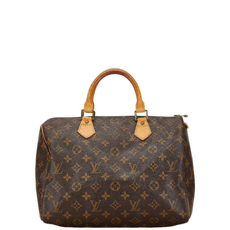 Louis Vuitton Monogram Speedy 30 Handbag M41526 Brown PVC Leather in Good Condition