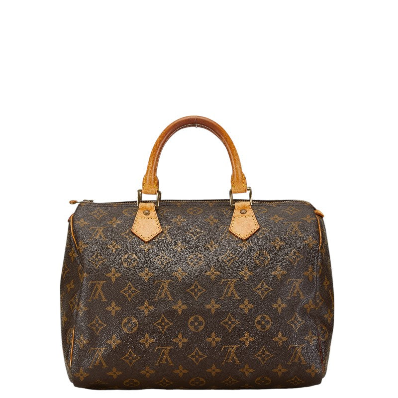 Louis Vuitton Monogram Speedy 30 Handbag M41526 Brown PVC Leather in Good Condition