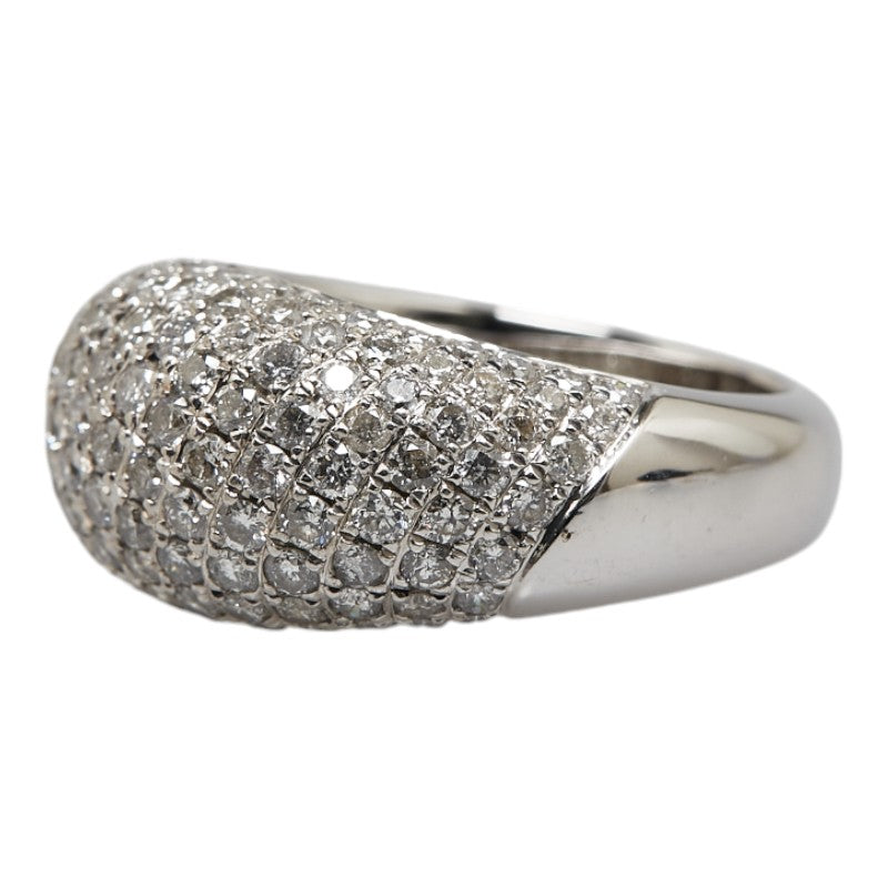 K18WG White Gold Diamond Ring 1.78ct Size 10.5