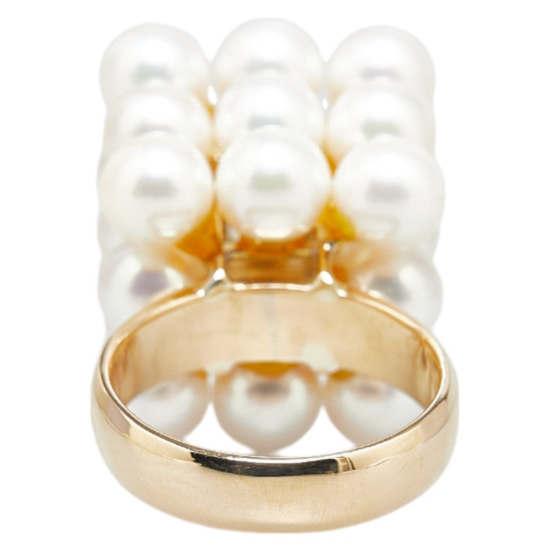 K18YG Yellow Gold Akoya Pearl Ring