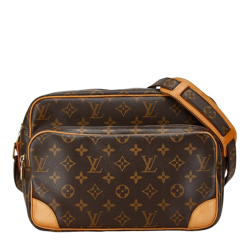 Louis Vuitton Monogram Nile Shoulder Bag M45244 Brown PVC Leather