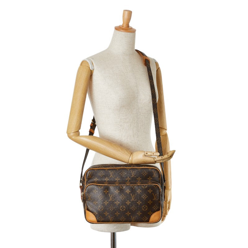 Louis Vuitton Monogram Nile Shoulder Bag M45244 Brown PVC Leather