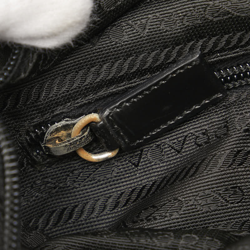 Prada Nylon Leather Triangle Logo Crossbody Bag