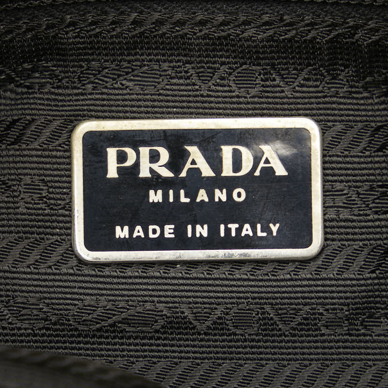 Prada Nylon Leather Triangle Logo Crossbody Bag