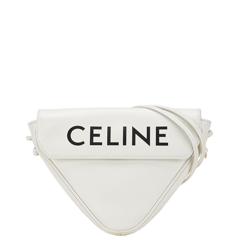 Celine Logo Print Triangle Shoulder Bag 195903DCS in Great Condition