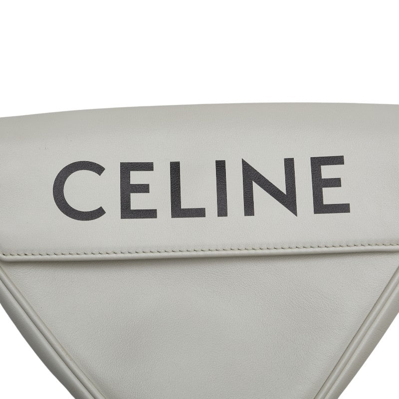 Celine Logo Print Triangle Shoulder Bag 195903DCS in Great Condition