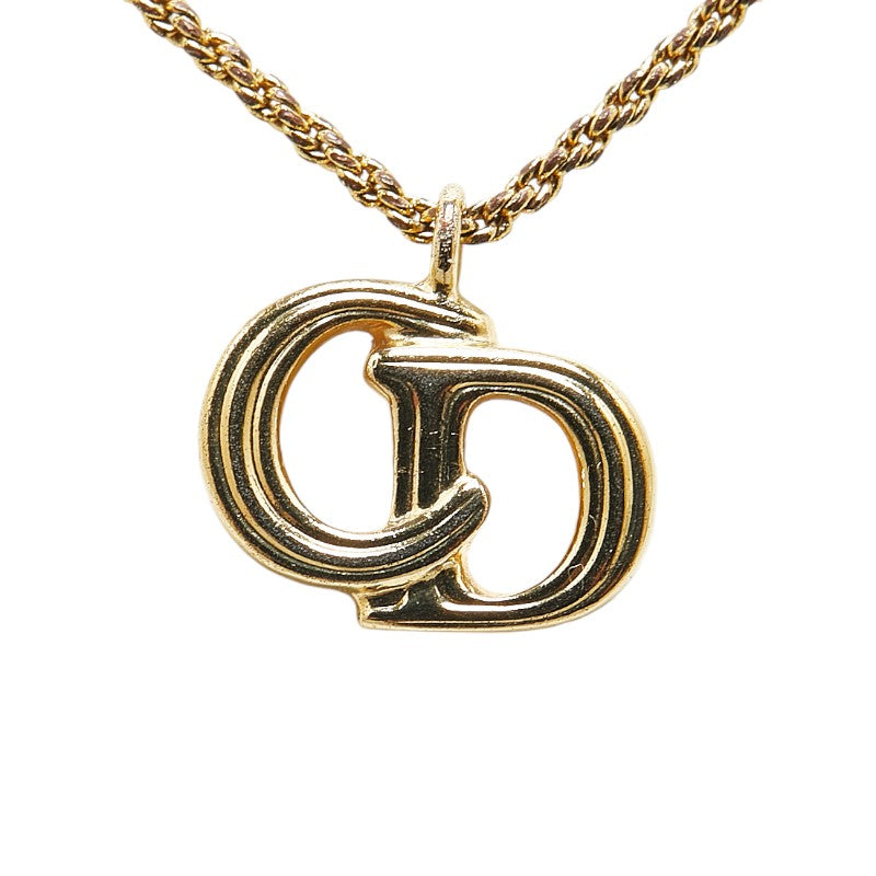 Dior Gold Plated CD Logo Necklace in Good Condition