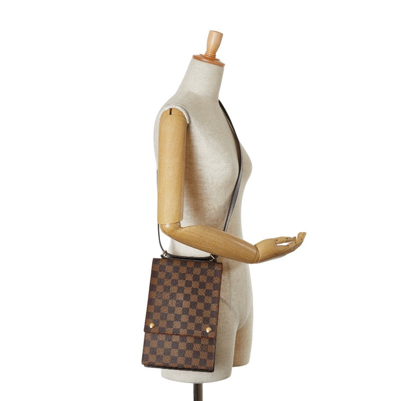 Louis Vuitton Damier Portobello Shoulder Bag N45271 Brown PVC Leather in Very Good Condition