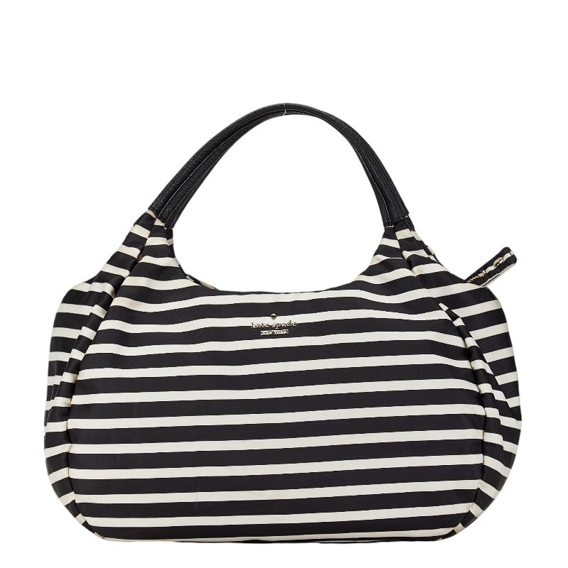 Kate Spade Nylon Leather Stripe Handbag in Very Good Condition