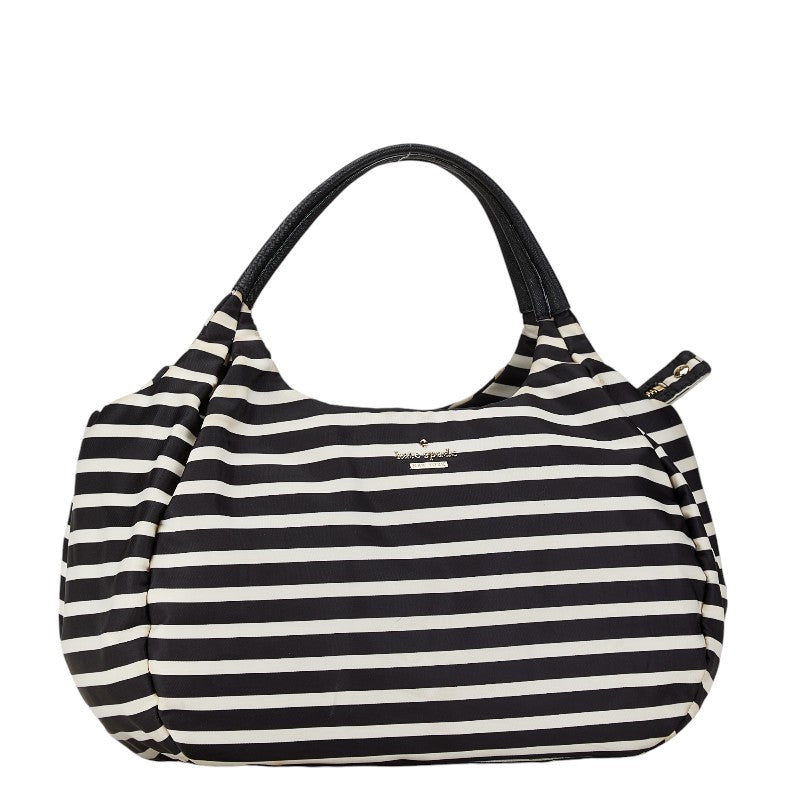 Kate Spade Nylon Leather Stripe Handbag in Very Good Condition