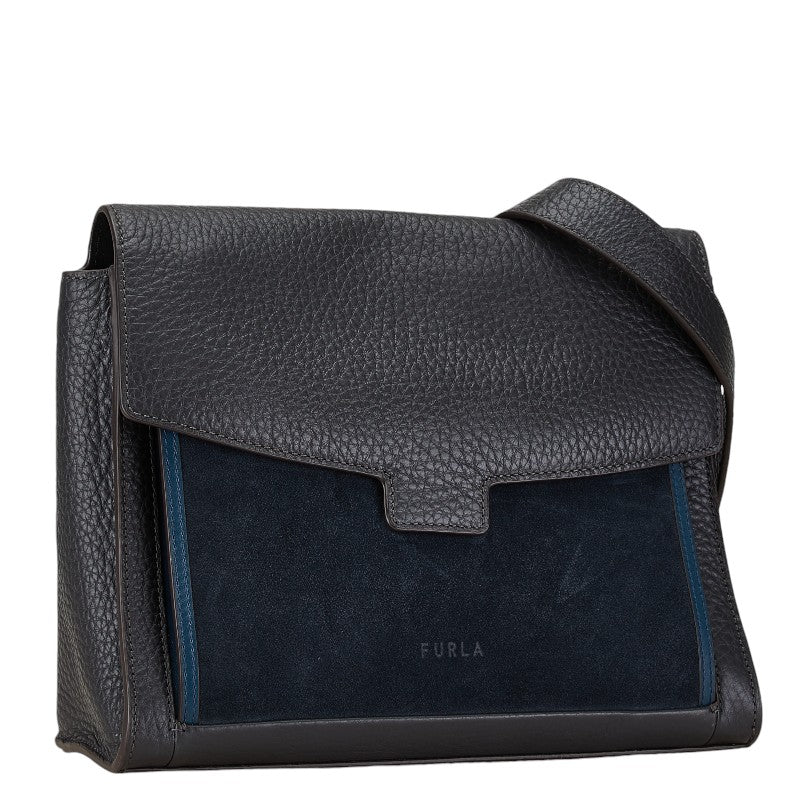 Furla Leather Suede Shoulder Bag