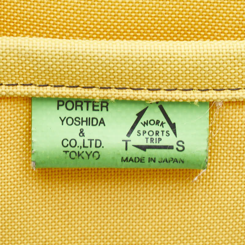 PORTER Union Canvas Backpack Black Yellow in Very Good Condition